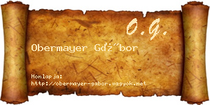 Obermayer Gábor névjegykártya
