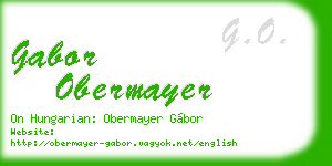 gabor obermayer business card